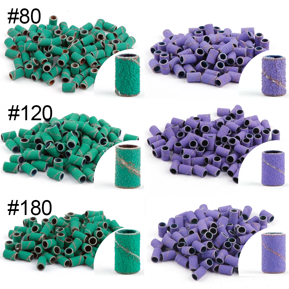 50/100Pcs 네일 드릴 비트 샌딩 밴드 매니큐어 전기 네일 샌더 팁 젤 폴리 셔 리무버 페디큐어 커터 네일 샌딩 캡