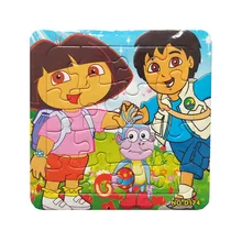 Пазлы знаменитый мультфильм Дора и друзья Серия 16 шт. обучающая игрушка для детей цифровая бумажная игра-головоломка