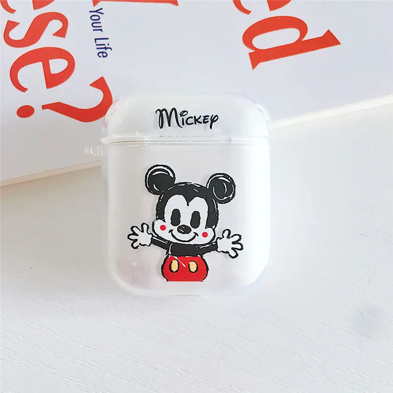 RC007 Для Apple Airpods 1 2 Наушники с рисунком Минни Микки мягкий силиконовый чехол для Air Pods беспроводные наушники противоударный прозрачный чехол - Цвет: RC007