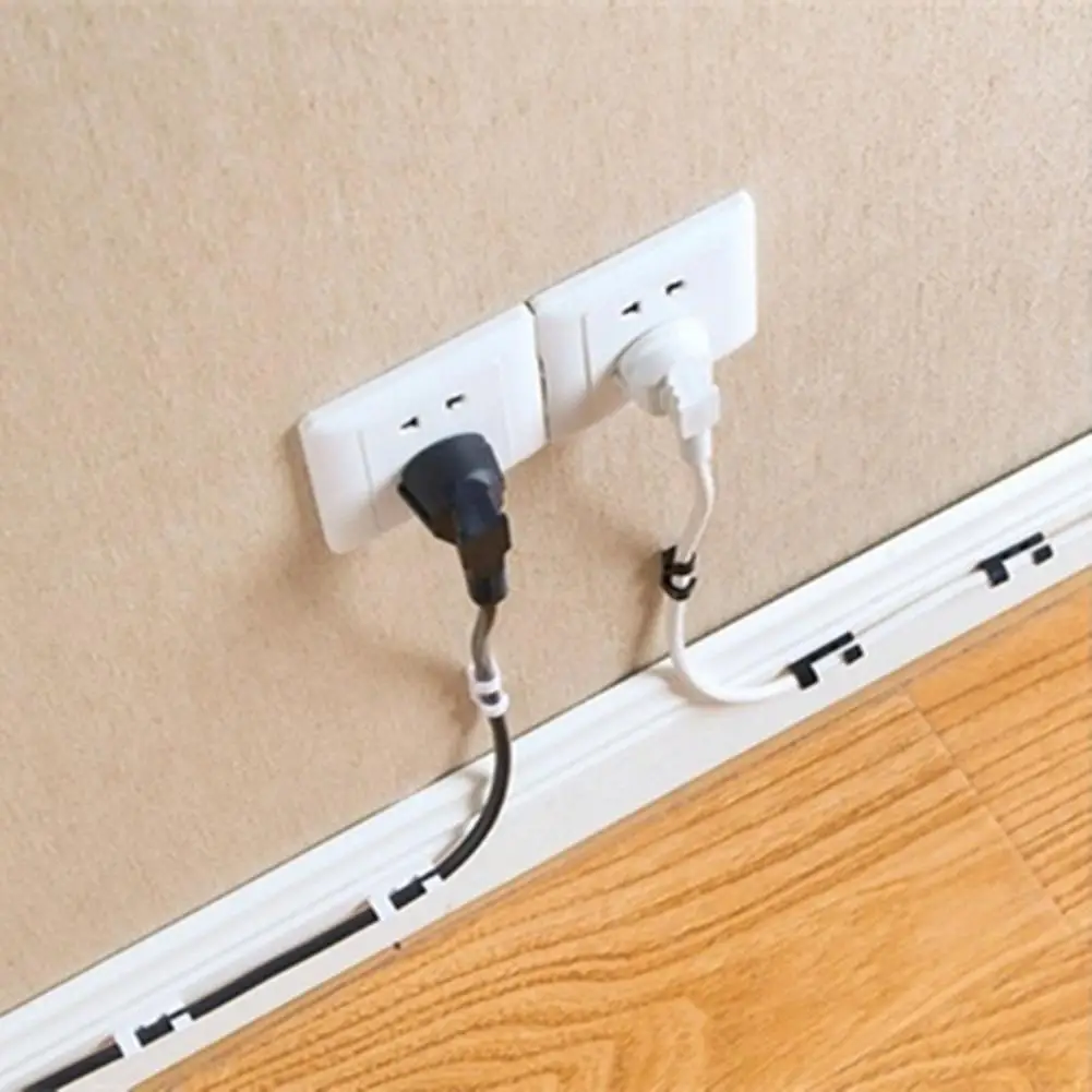 Cable Organizer 20Pcs Self-adhesive Cable Clip Clamp Wire Buckle Line Fastener Organizer Fixer Home Office Storage Data Line Clip