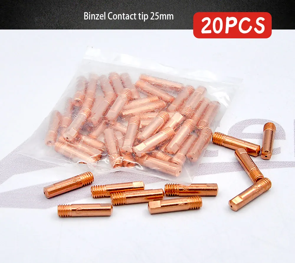 20PCS 15AK Contact Tips 0.6 0.8 1.0 1.2mm Welding Torch Consumables for MIG 15AK accessories aluminium filler rod