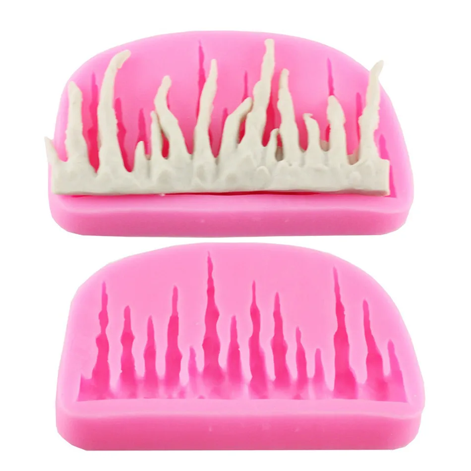 TTLIFE Frozen Ice Cone Christmas Cake Border Silicone Mold Fondant Cake Decorations Chocolate Cookie Mould Dessert Decorators