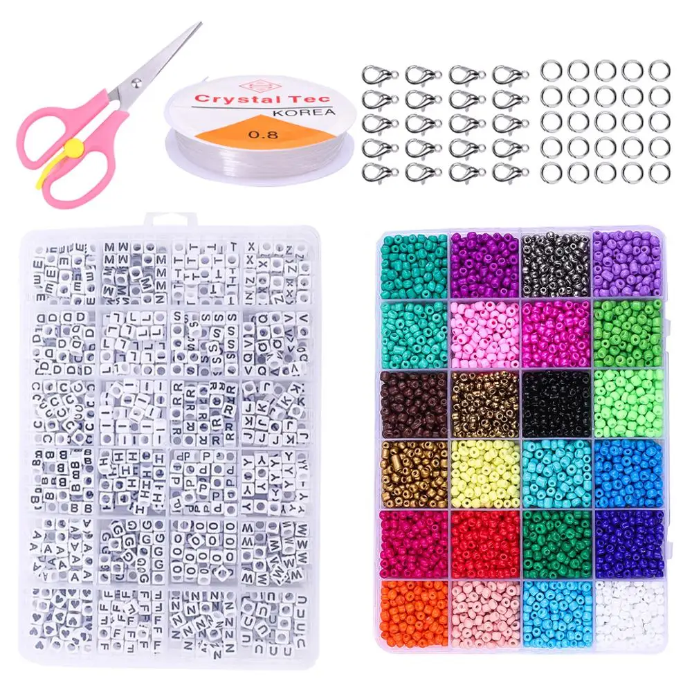 1BOX 26 Letters Acrylic Beads Heart &amp Cube Alphabet Digital Loose Spacer For Jewelry Making Handmade DIY Bracelet Necklace | Украшения и