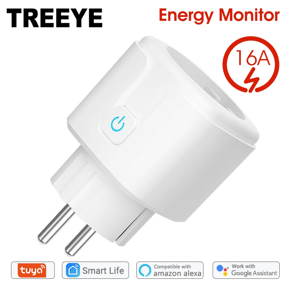  2pcs - Wi-Fi Smart Plug 16A ЕС розетка стандарта США Tuya Smart Life приложение работает с Alexa Google Home голосовой помощник Управление Мощность монитор ГРМ 