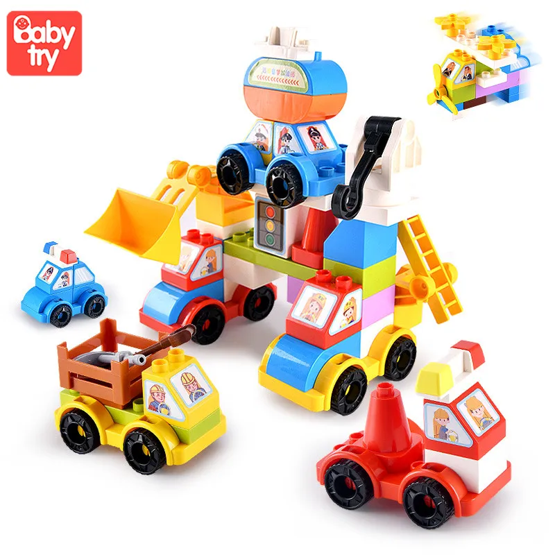 

68PCS Mini Blocks Toys Classic Car Wheels Axles Building Blocks Complement Set Bricks Accessories Educational Toys Block for Boy