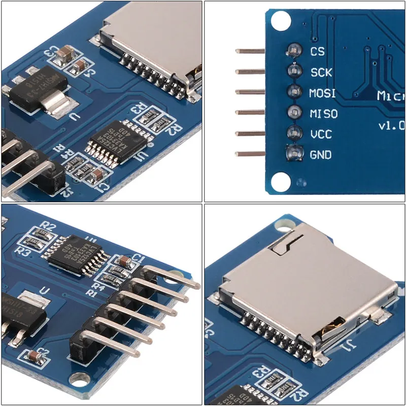 3x Micro-SD SDHC щит TF карта защитный модуль памяти 6 Pin SPI для Arduino