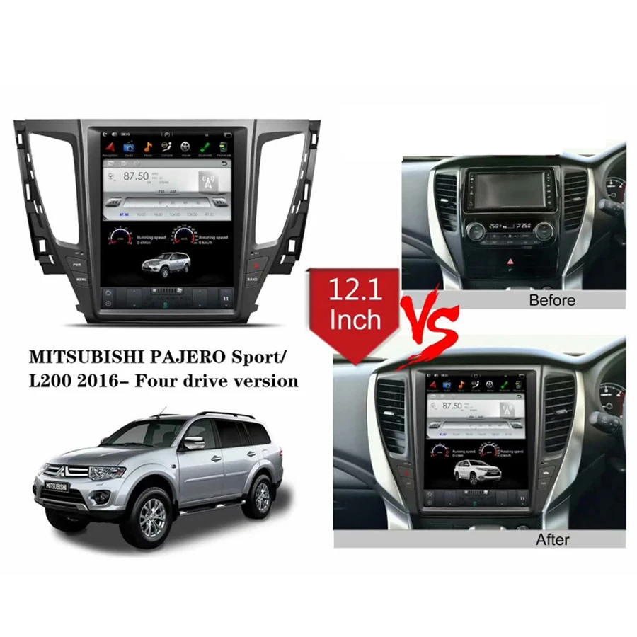 Автомобильный GPS навигатор 4 Гб Android 9 для MITSUBISHI PAJERO Sport 2016 L200 автомобильный