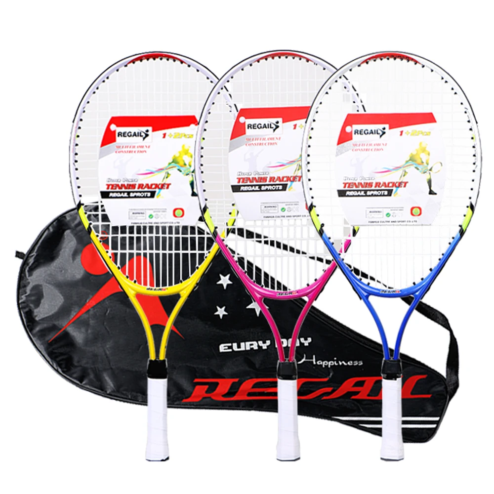 REGAIL, 1 шт., только Теннисная ракетка для подростков, рама из алюминиевого сплава с прочной нейлоновой проволокой, идеально подходит для детских теннисных тренировок