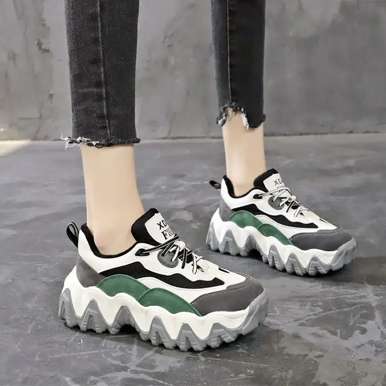 

Big Wave Dad Shoes Women's 2020 Spring And Autumn New Style Versatile Online Celebrity INS Super Fire Students Casual Thick Bott