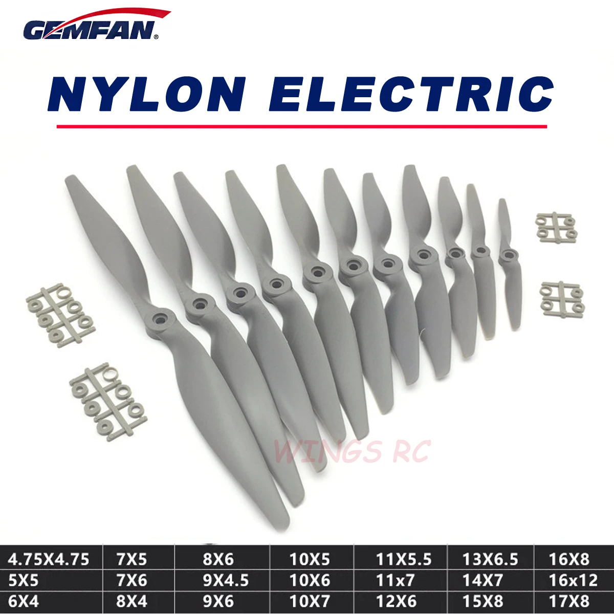 4PCS Gemfan APC Nylon Propeller 5050 6040 7050 7060 8040 8060 9045 9060