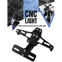 Универсальный CNC регулируемый угол мотоцикла номерной знак рамка держатель кронштейн 4 шт. указатель поворота для Honda Kawasaki
