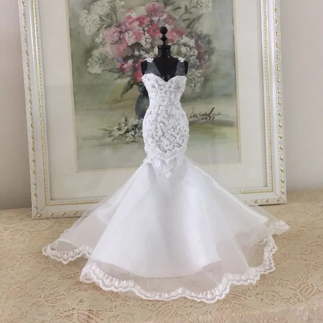 US $32.99 Hot DIY Handmade Sewing Clothes Mini Doll Wedding Dress Accessories Kit For Children Kids Education