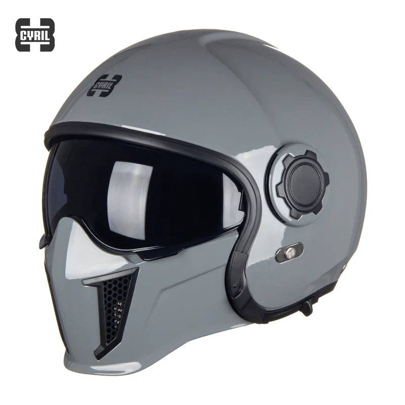 CYRIL casco de motocicleta Retro, combinación Universal de cuatro  estaciones, medio casco - AliExpress