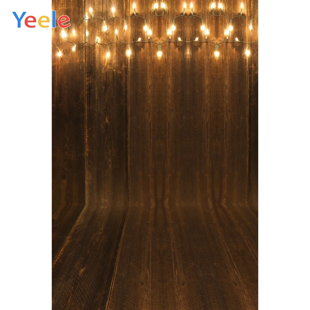Yeele Retro Grunge Wooden Planks Shiny Lamp Baby Portrait Photo Background Custom Pet Doll Photoraphic Backdrop For Studio | Электроника