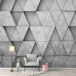 Геометрическая Треугольник 3D Задний план росписи обоев для стен Гостиная Обустройство дома Декор современные обои