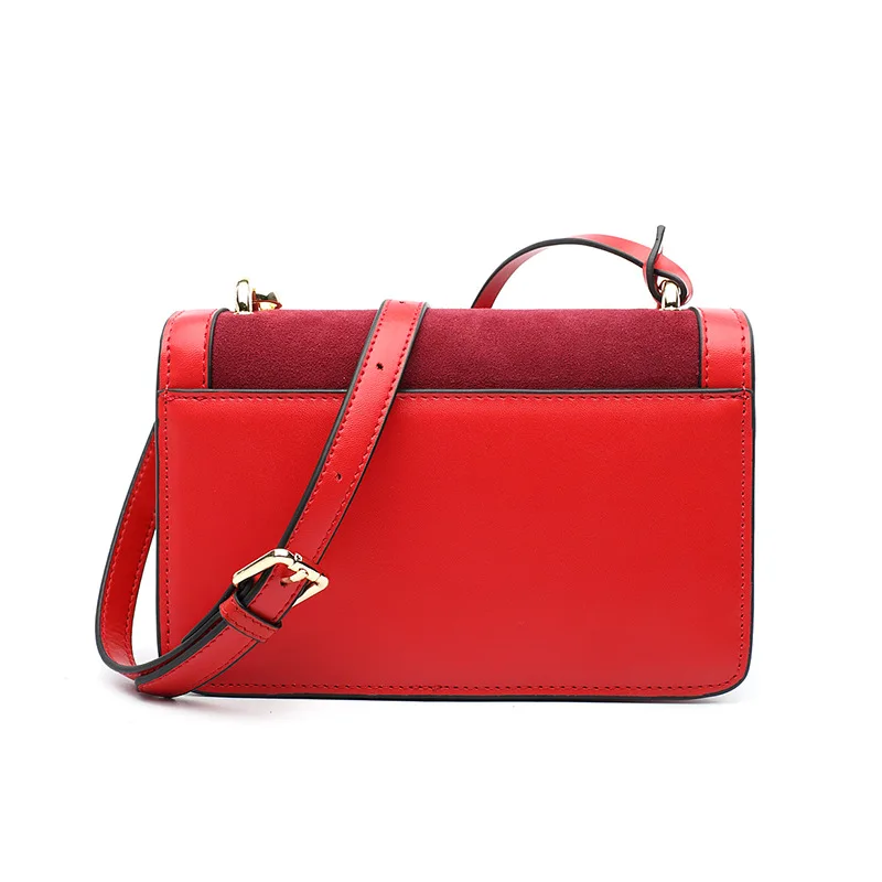 

2019 Autumn And Winter New Style WOMEN'S Leather Bags Retro Ribbon Dull Polish Square Sling Bag Shoulder Bag