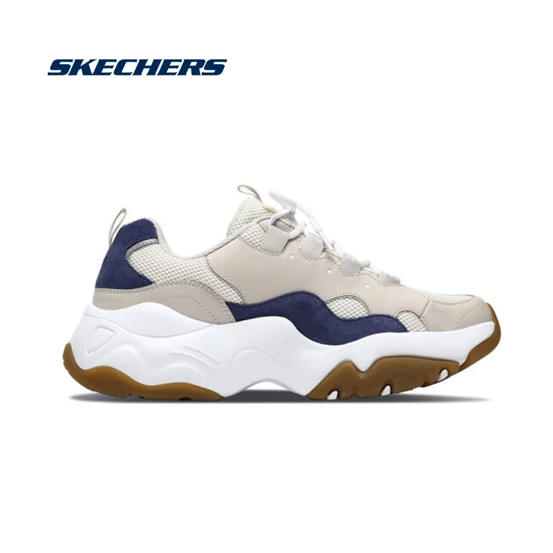 Skechers/обувь D'lites; мужские повседневные ботинки с массивным каблуком; кожаные удобные кроссовки с сеткой; мужские брендовые Роскошные прогулочные туфли; 999880-TAN