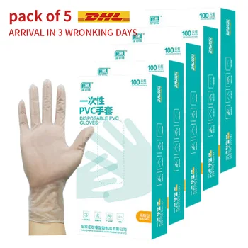 

100pcs Disposable PVC Protective Gloves Dishwashing Kitchen Catering Garden Work Cleaning Gloves