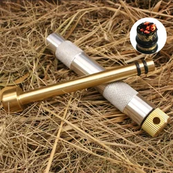 Kit de Piston de feu en laiton pour l'extérieur, outils d'urgence, fabricant de flamme, démarreur de feu, Tube à compression d'air, torche, Camping, pique nique, outils d'extérieur 