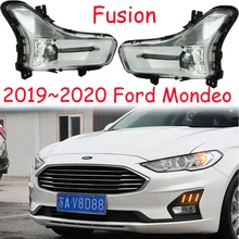 1 комплект,~ год, автомобильный бампер, лампа для Ford Mondeo, Дневной светильник Fusion, автомобильные аксессуары, СВЕТОДИОДНЫЙ DRL головной светильник для Mondeo, противотуманный светильник