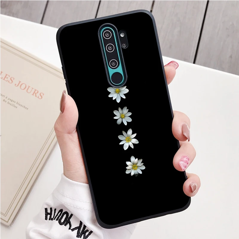 Hoa Cúc Silicone Ốp Lưng Điện Thoại Redmi Note 8 7 Pro S 8T Cho Redmi 9 7A Bao leather case for xiaomi