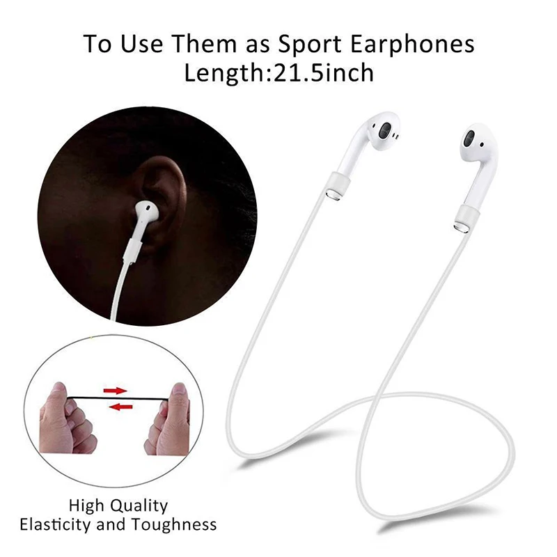4 в 1 комплект аксессуаров для наушников противоударный чехол Airpods силиконовый