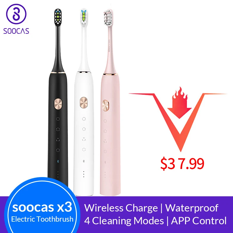 Soocas X3 sonic Электрический Зубная щётка USB Перезаряжаемые обновлен