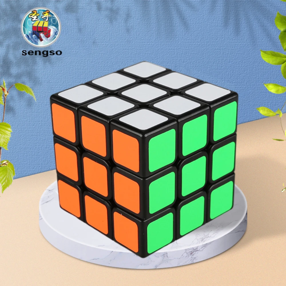 

sengso cubo mágic3x3x3 Magic cube PVC Sticker Block Puzzles shengshou Speed Cube 3x3x3 Educational Cube Toys for children