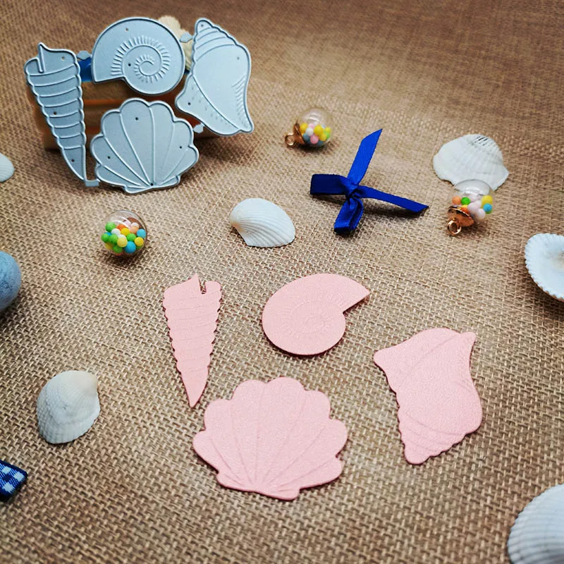 

Metal Cutting Dies Conch And Shell For Card DIY Scrapbooking stencil Paper Craft Album template Dies 85*67mm