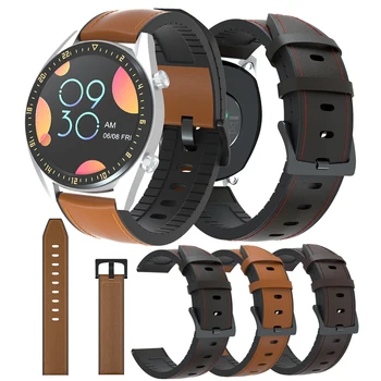 

Fashion Strap For Watch Calf Leather Watch Strap 22mm Men Watch Strap For Huawei-GT Watch silicone Bands