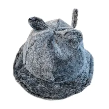 Женская модная Милая осенняя и зимняя плюшевая Кепка для бассейна с рисунком кота, Рыбацкая шапка с острым носком, головные уборы для бассейна, аксессуары YL5