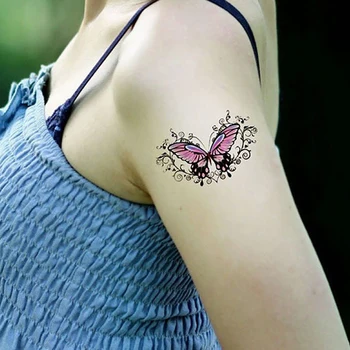 

Beautiful 3D Waterproof Tattoo Stickers Personalized Colorful Butterfly Tattoos Temporary Arm Legs Body Art Stickers
