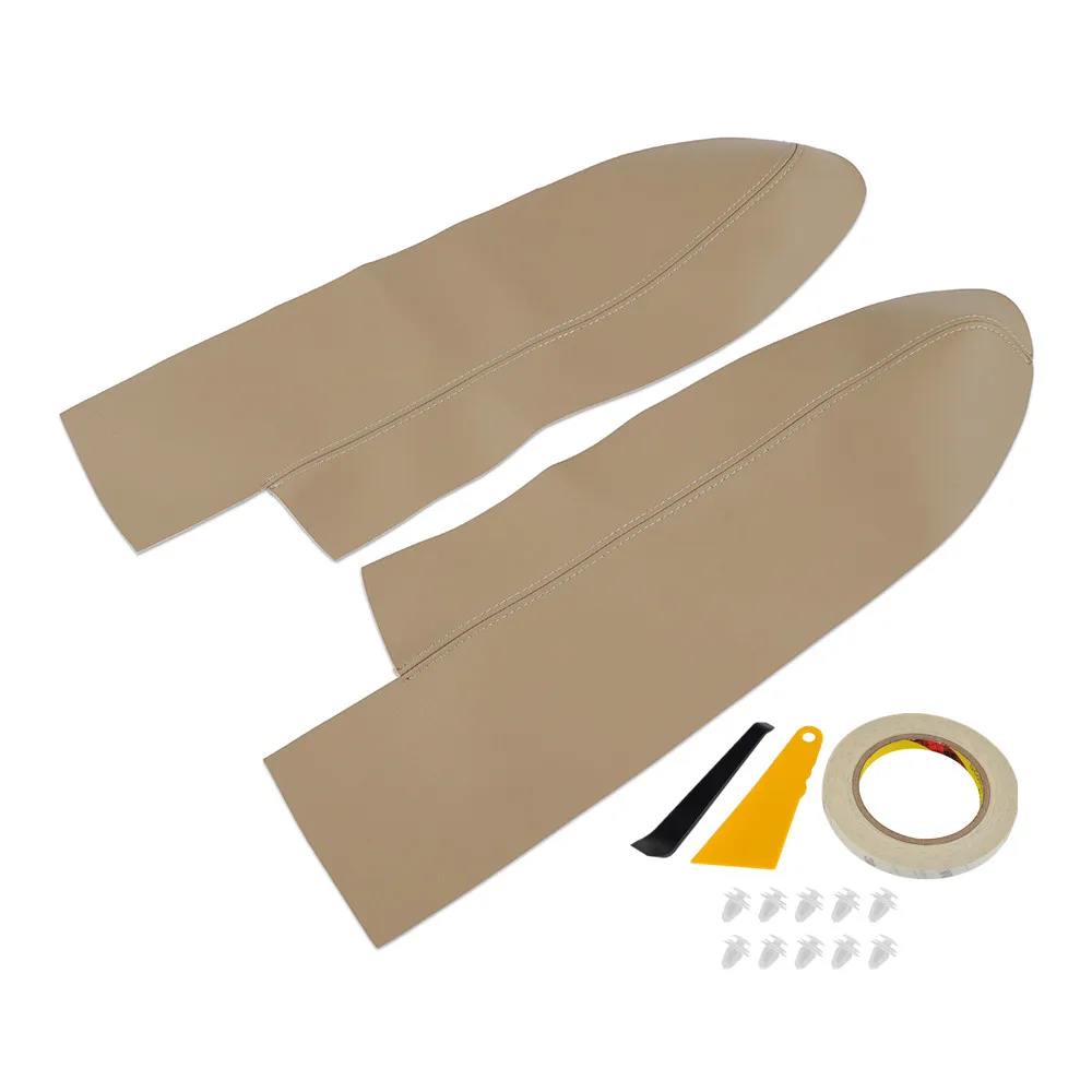 H2CNC бежевая пара кожа спереди дверные панели подлокотника для Honda CR-V 2007 2008 2009-2012