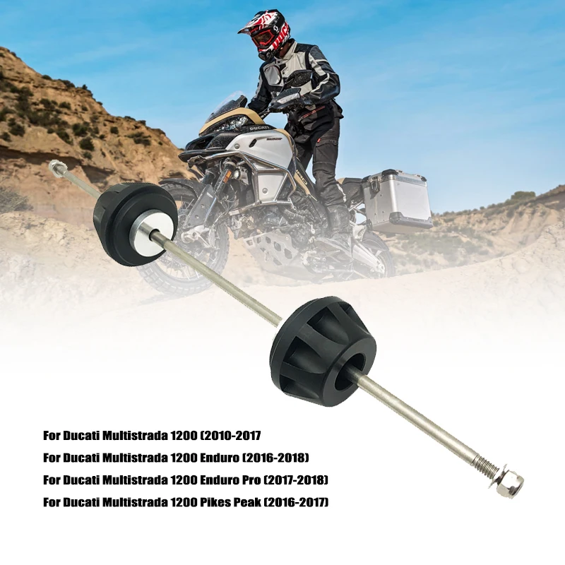 

Для Ducati Multistrada 1200 2010-2017 /1200 Enduro/ Enduro Pro / Pikes Peak, передняя и задняя оси, протектор вилки, слайдер