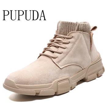 

PUPUDA chunky sneakers men casual Tooling shoes fashion classic Martin boots outdoor non-slip shoes sport shoes
