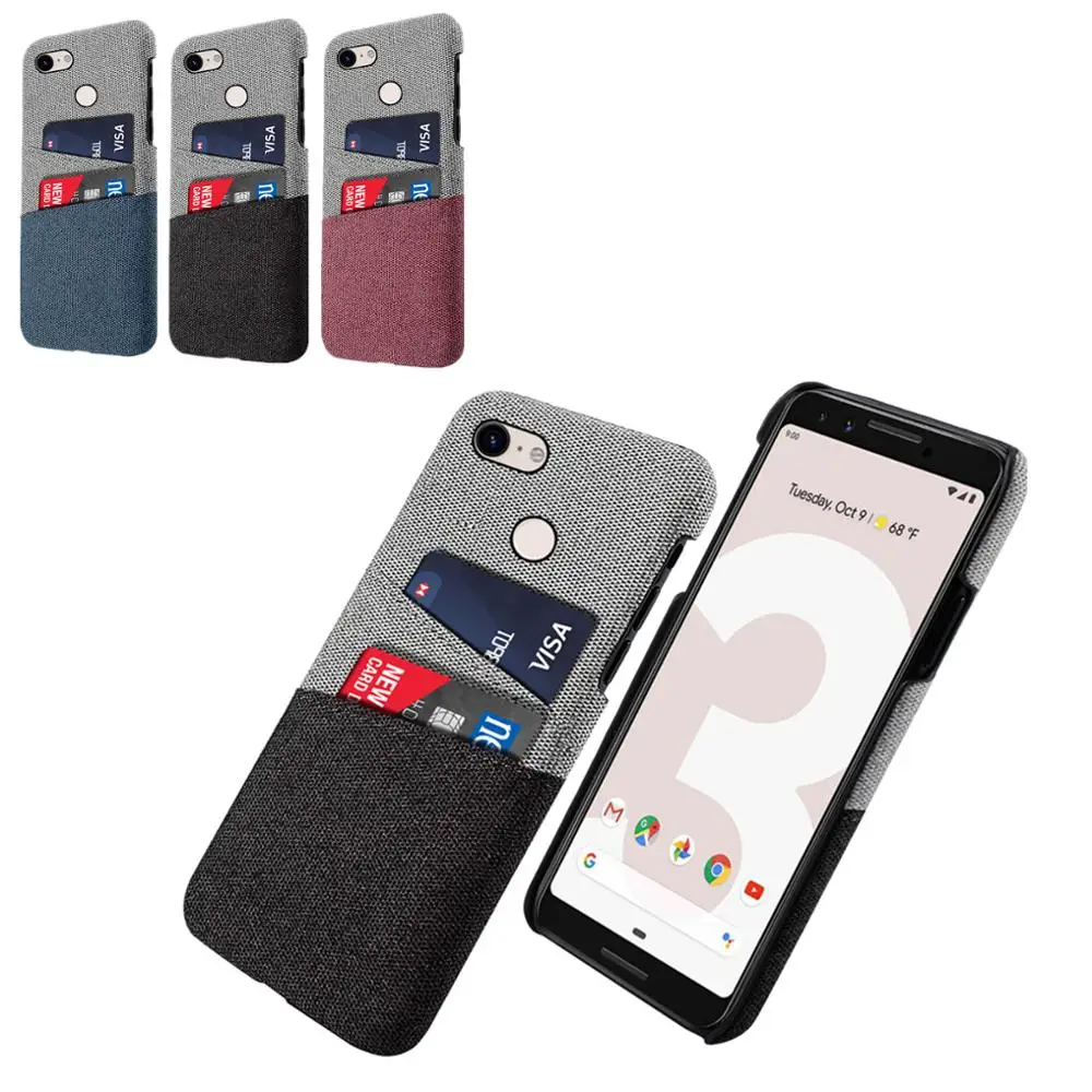 Для Google Pixel 3A чехол 3 XL Тонкий Жесткий PC задний тканевый Защитный матовый для 4 2 3XL