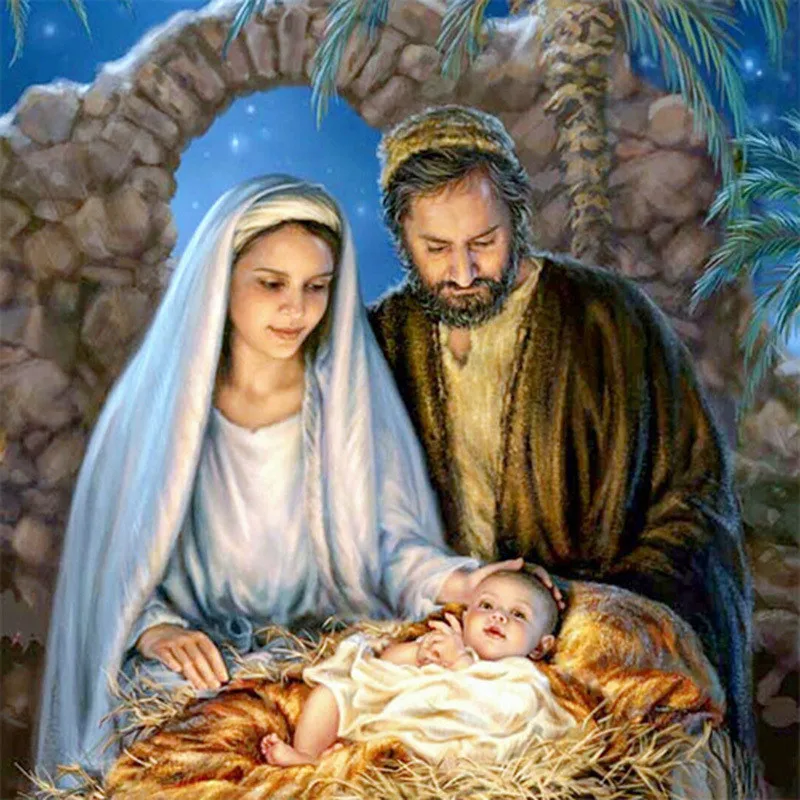 

Religion Figure Diamond Painting Full Drill Square Icon Diamond Mosaic Virgin Mary Family Rhinestone Embroidery With Diamonds