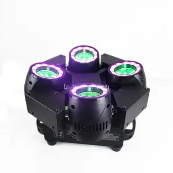 

2/lot music light dj infinite rotating 4x40w RGBW testa mobile led beam moving head light