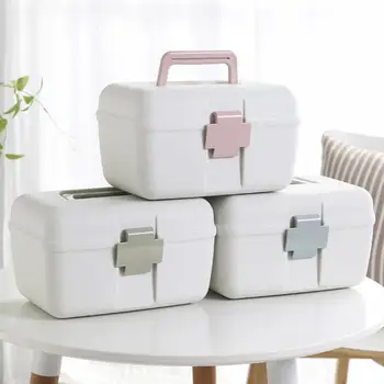 

First Aid Emergency Kit Medicine Chest Holder Handle Storage Box Case Container