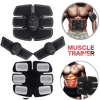 

Factory price 6 PACK EMS Smart Muscle Stimulator Abdominal Trainer Pad Hip Slimming Massager Unisex Body Abdominal