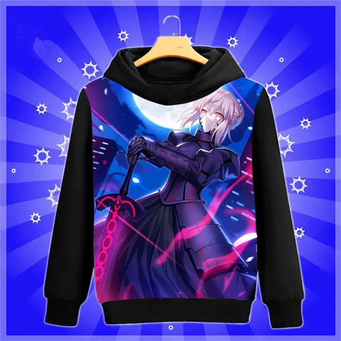 Крутая аниме-Толстовка Fate/stay night артурия Пендрагон фигурка Косплей Толстовка с капюшоном Весна Осень Мужчины Женщины пуловер пальто - Цвет: 27