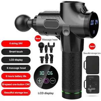 

LCD Display Massage Gun Body Neck Back Massage Exercising Muscle Relax Fitness Shaping Pain Relief Massager Gun High Frequency