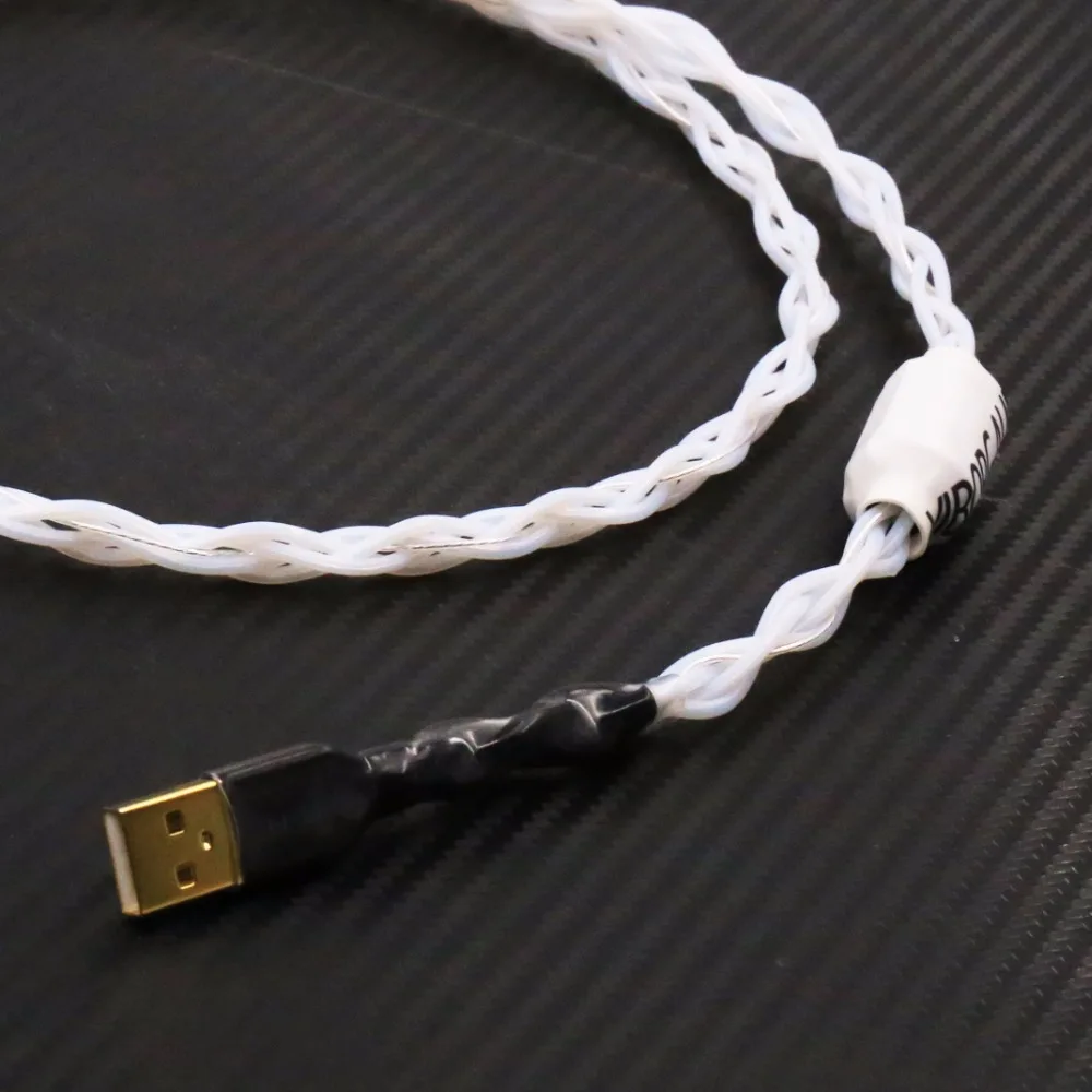 Decodificador de Prata Febre de Alta Cabo de Dados Cabo de Alta m de Áudio Puro Fidelidade Linha Dac 1 Usb A-b - Image 3