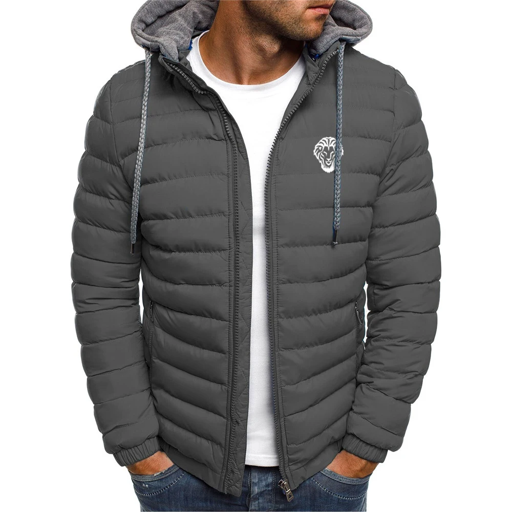 Men's Long Sleeve Solid Color Zipper Jacket for Winter and Autumn