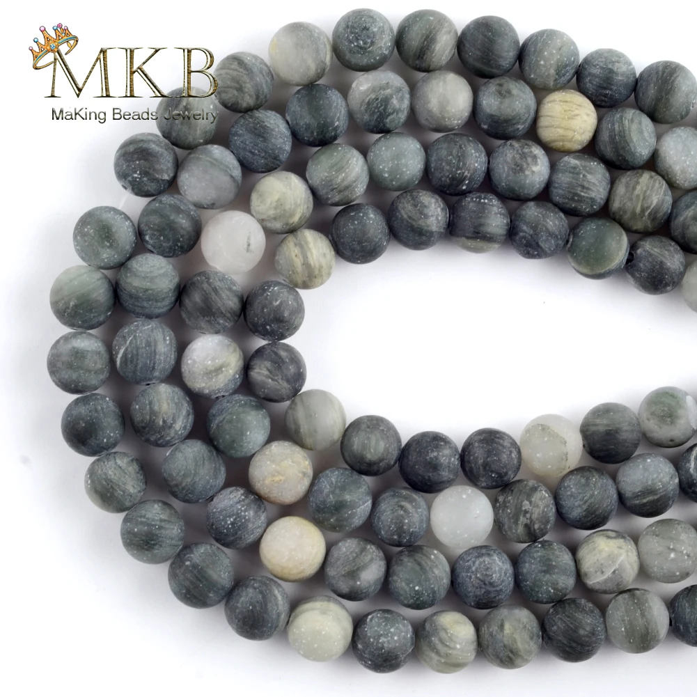 

Natural Stone Dull Polish Green Grass Agates Loose Spacer Beads For Jewelry Making 4-10mm Jewellery Round Beads DIY Bracelet 15"