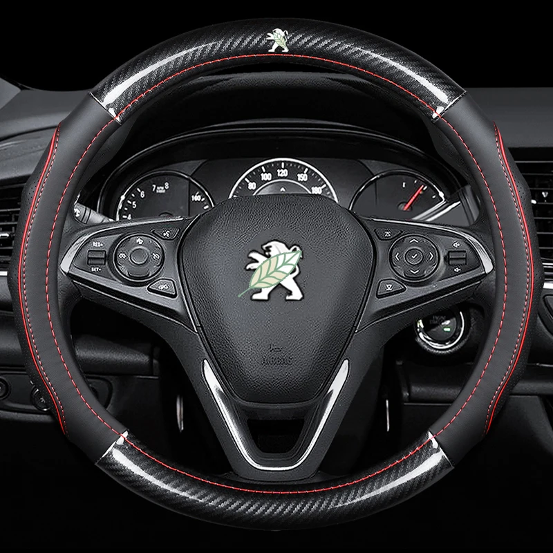 Чехлы для руля из углеродного волокна 38 см Peugeot 208 308 206 207 406 408 508 | Автомобили и