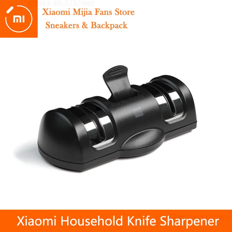 Xiaomi Mijia HUOHOU точилка, камень, двойное колесо, точильный камень, точилки, инструмент для заточки ножей, точильный камень, точилка для кухонных инструментов - Цвет: Черный цвет