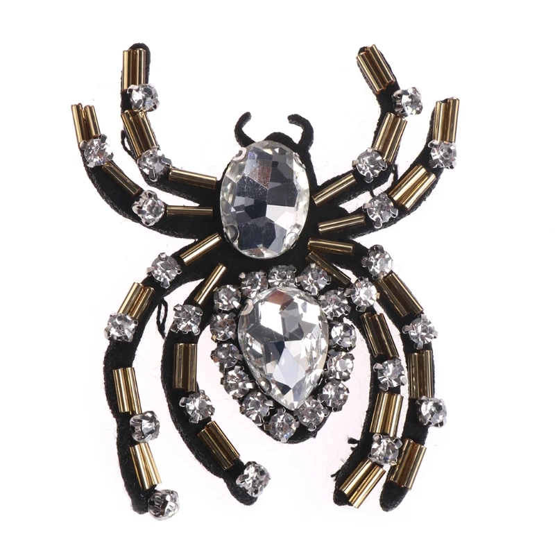 

Rhinestone Spider Beaded Patch for Clothing Sewing Shirt Shoes Bags Apparel DIY Q6PE