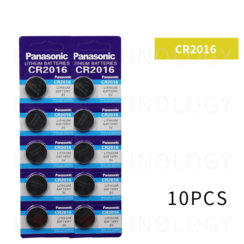 PANASONIC 10 шт. cr2016 BR2016 DL2016 LM2016 KCR2016 ECR2016 3 в кнопки сотового монета литиевые батареи для часы-игрушка автомобиль