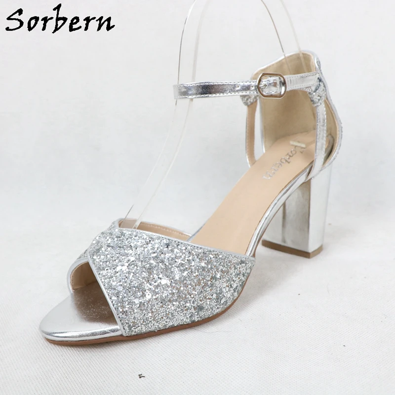 Women Heel Sandals Low Heels Customized 